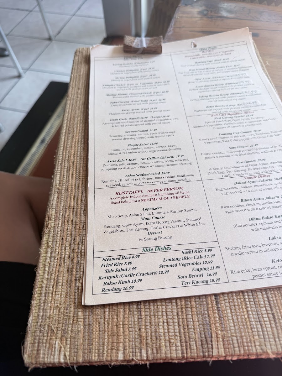 Bali Cafe Menu - Image 4